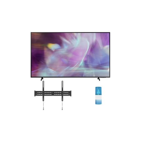 Samsung QN43Q60AA 43" QLED Q60 Series 4K Smart TV Titan Gray with a Walts TV Large/Extra Large Tilt Mount for 43"-90" Compatible TV's and Walts HDTV Screen Cleaner Kit (2021)
