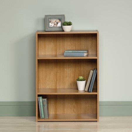 Sauder Beginnings 35" 3-Shelf Standard Bookcase, Highland Oak Finish