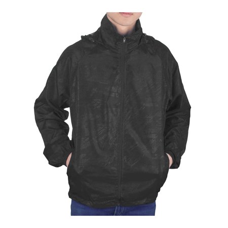 SAYFUT Men Zip up Sportswear Windbreaker Packable Jacket Sport Casual Lightweight Hooded Outdoor Jacket Color Black L-3XL