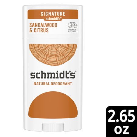 Schmidt's Natural Deodorant for Men and Women, Citrus & Sandalwood, 2.65 Oz.