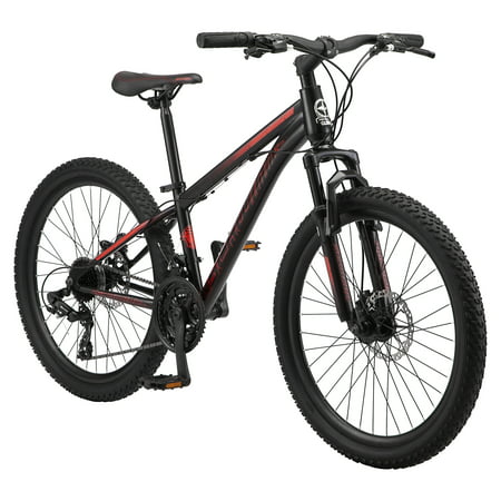 Schwinn Sidewinder Mountain Bike; 24-Inch wheels, 21-speeds, Black / Red