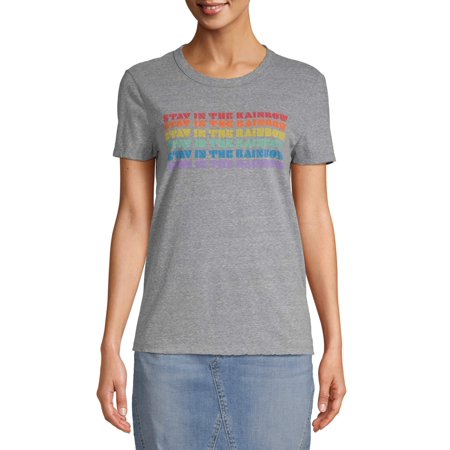 Scoop Enzyme Wash Stay in the Rainbow Short Sleeve T-Shirt Women's