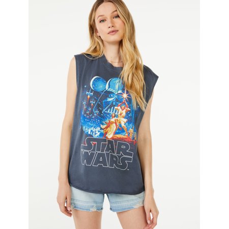 Scoop Women's Star Wars Graphic Sleeveless T-Shirt