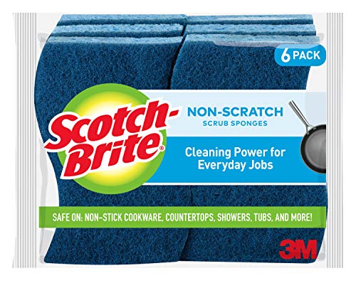 Scotch-Brite Non-Scratch Scrub Sponges, For Washing Dishes and Cleaning Kitchen, 6 Scrub Sponges Subscribe And Save