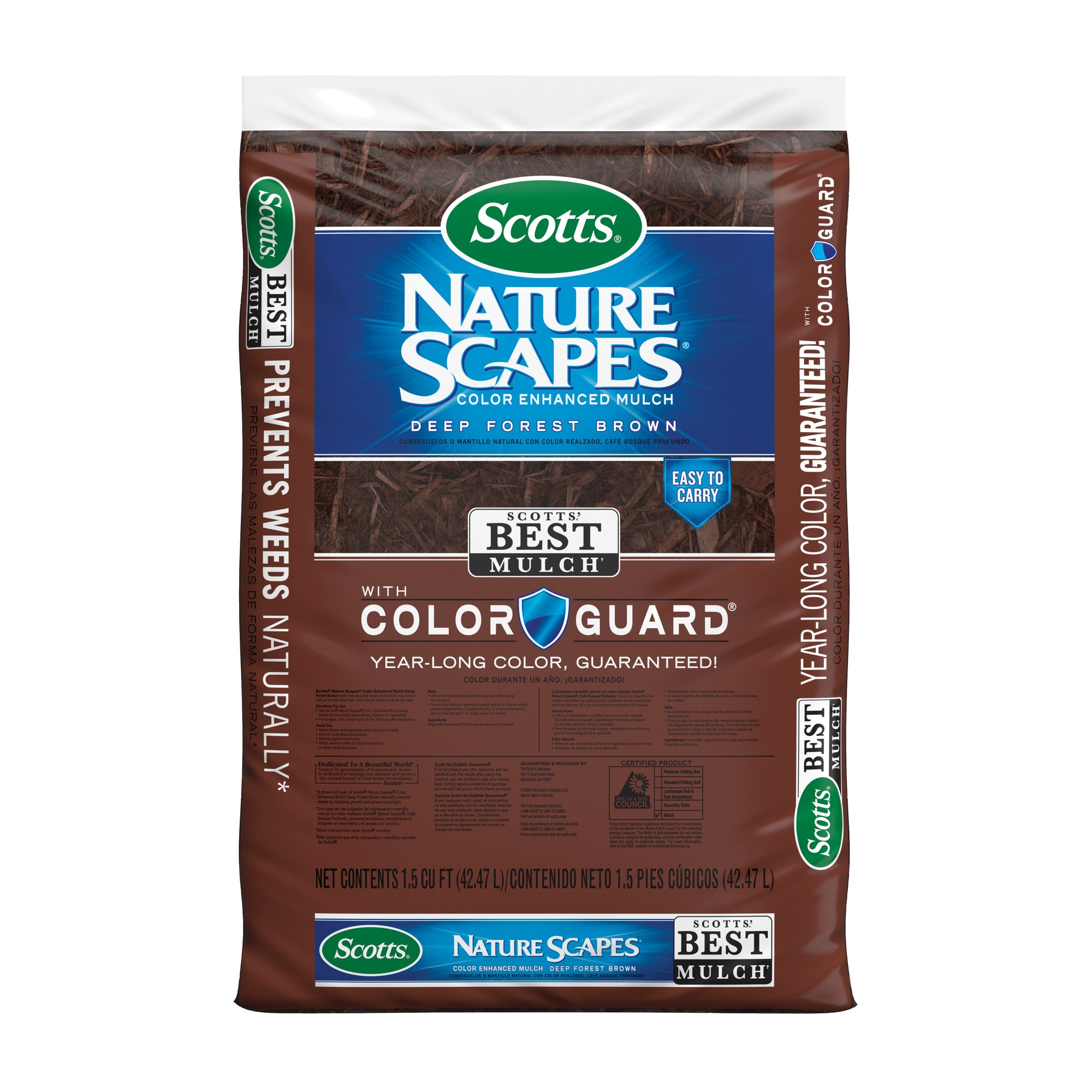 Scotts Color Enhanced 1.5-cu ft Deep Forest Brown Blend Mulch on Sale At Lowe's