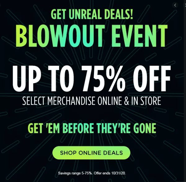 Sears Blowout Event! Up to 75% OFF!
