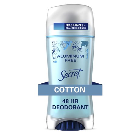 Secret Aluminum Free Deodorant for Women, Cotton, 2.4 oz
