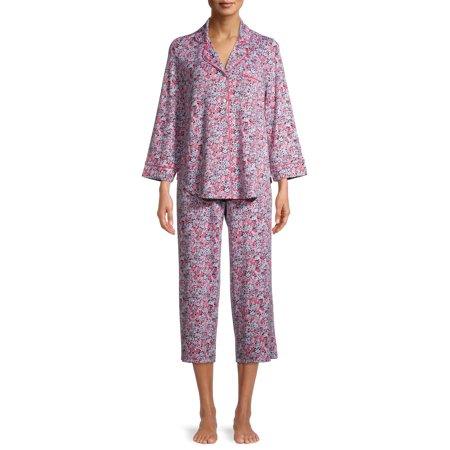 Secret Treasures 3/4 Sleeve Notch Collar Pajamas Set (Women's)