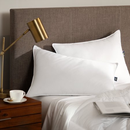 Serta 100% Microfiber Polyester Medium Bed Pillows, King White, 2-Pieces