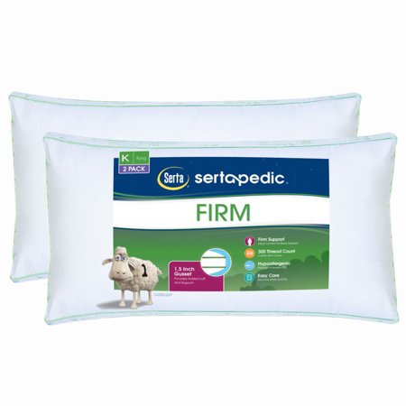 Sertapedic Firm Bed Pillow, Set of 2, King