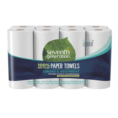 Seventh Generation Paper Towels, 100% Recycled Paper, Full Sheet, 8 Jumbo Rolls
