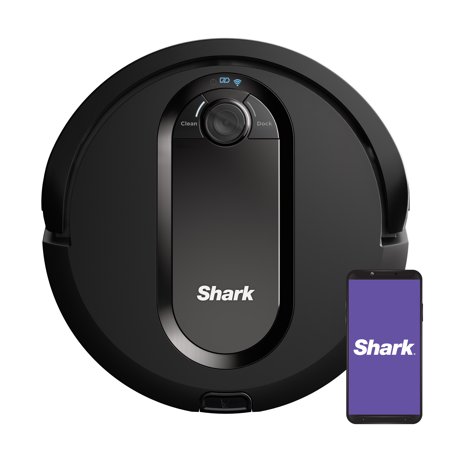 Shark IQ Robot® Vacuum, Self Cleaning Brushroll, Advanced Navigation, Home Mapping, Powerful Suction, Perfect for Pet Hair, Wi-Fi (RV1000), Black