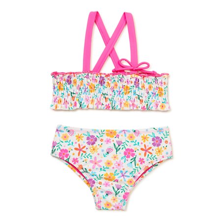 Shelloha Baby and Toddler Girls' 2-Piece Floral Bikini Swimsuit with UPF 50+