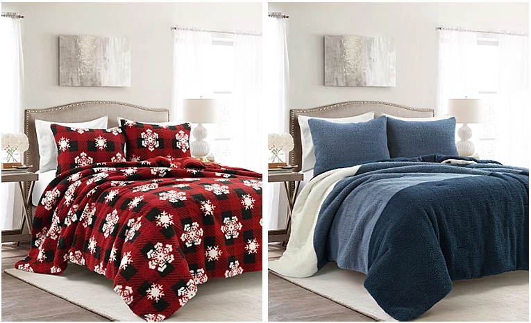 The Mountain Home Collection Sherpa Comforters Sale at Macys!