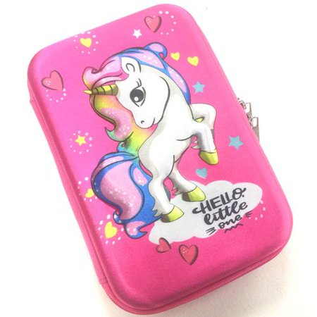 SHIYAO Cute Unicorn Pencil Case Kids Colored Pen Pouch Holder Box for Girls
