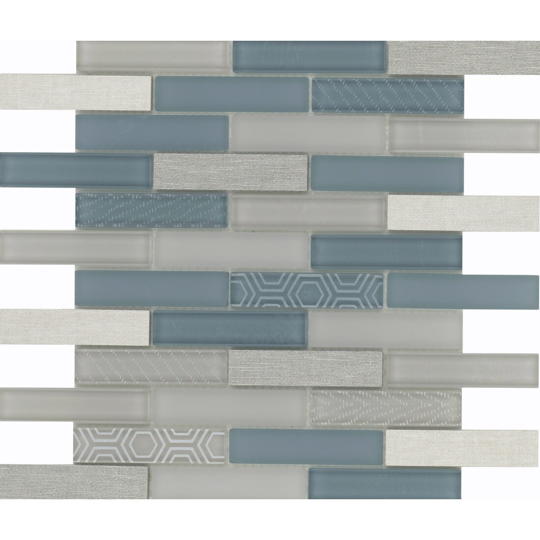 Shop Emser Emser Volare 4-Pack Nuvole 12-in x 12-in Glossy Glass Linear Patterned Wall Tile