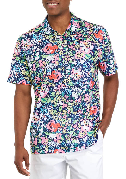 Short Sleeve Printed Polo Shirt on Sale At Belk