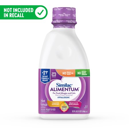 Similac Alimentum Lactose and Corn Free Liquid Toddler Formula, 32 oz Bottle (6)
