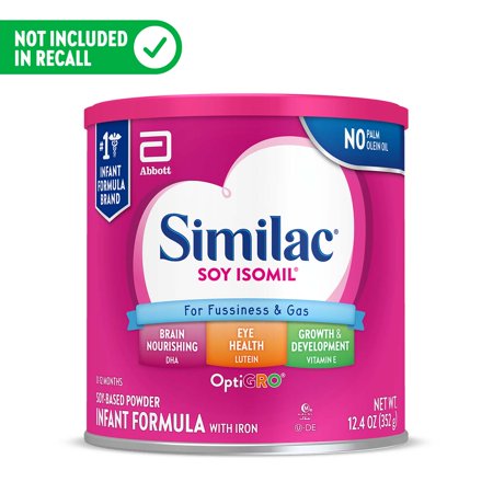 Similac Soy Isomil Lactose-Free Powder Baby Formula, 12.4 oz Can