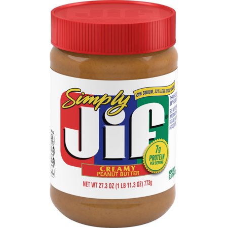 Simply Jif Creamy Peanut Butter, 27.3 Ounces