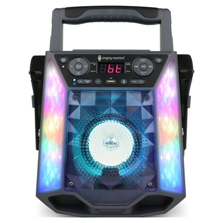 Singing Machine Shine Duets With Voice Assistant Bluetooth Stand Alone Karaoke Machine, Sml2250, Black