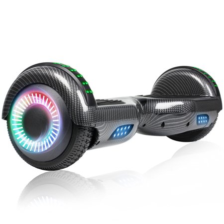 SISIGAD Hoverboard with bluetooth, 200 Lbs., Max Weight, 9 Mph Max Speed, 6.5 In., Self Balancing Hoverboard with LED Lights for Kids Black