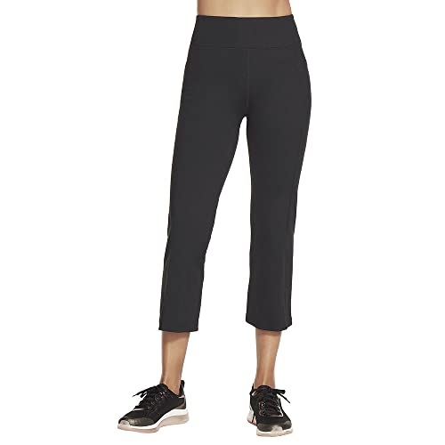 Skechers Women'S Go Walk High Waisted Crop Pant, Black, X-Large