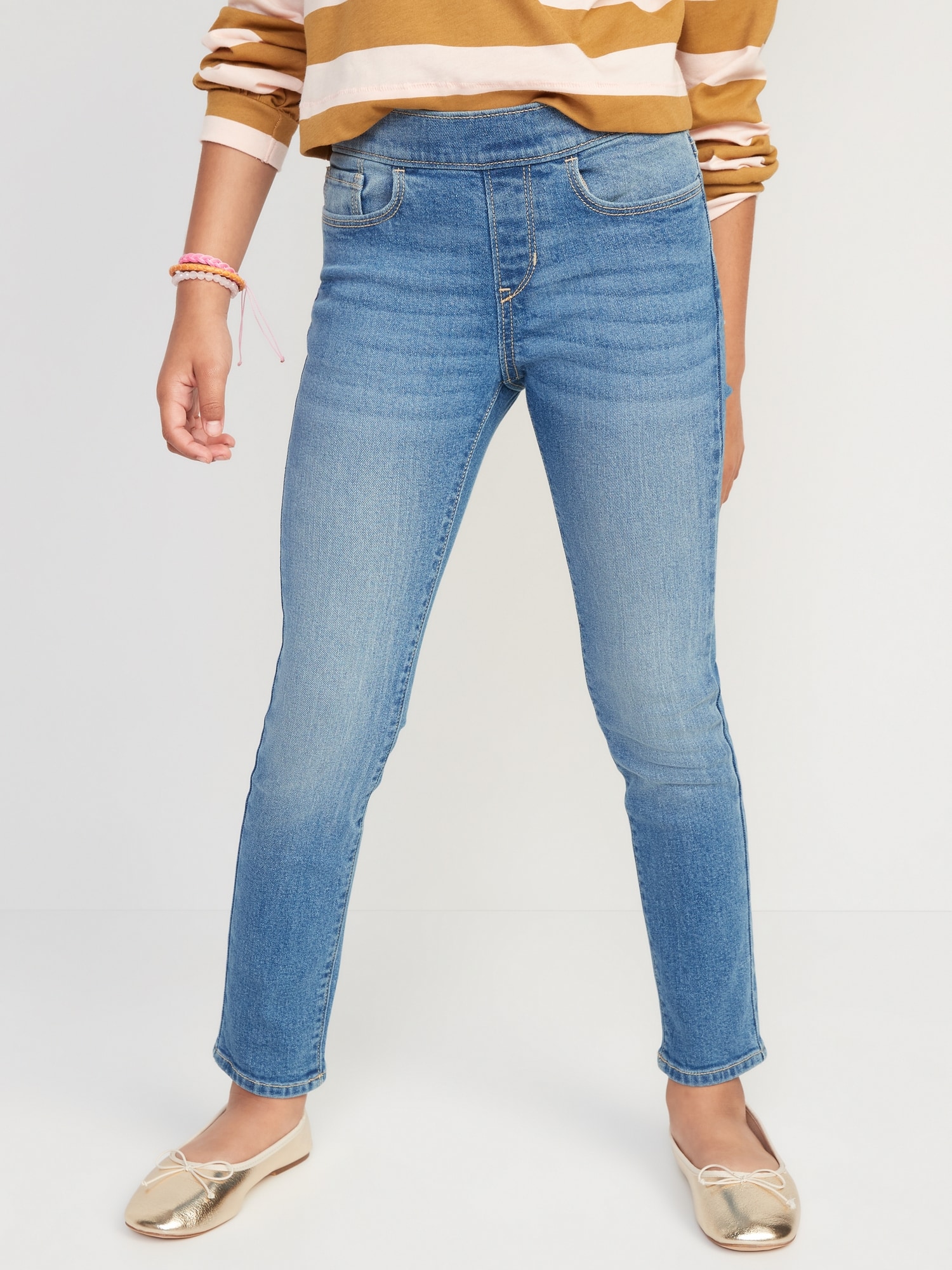 Skinny Built-In Tough Pull-On Jeans for Girls On Sale At Old Navy