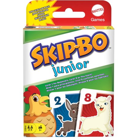 Skip-Bo Junior Card Game with 112 Cards & 2 Levels of Play for 5 Year Olds & Up