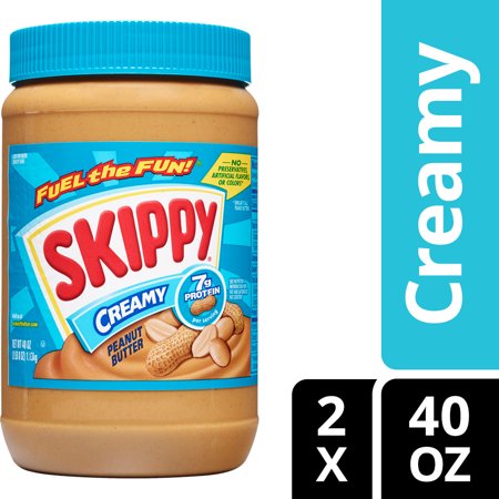 SKIPPY Creamy Peanut Butter, 40 oz (2 Pack)