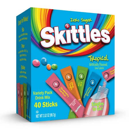 Skittles 40ct Tropical Variety Pack Drink Mix