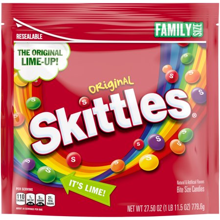Skittles Original Chewy Candy, Family Size - 27.5 oz Bag