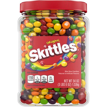 Skittles Original Fruit Candy Pantry-Size, 54 Ounce Jar