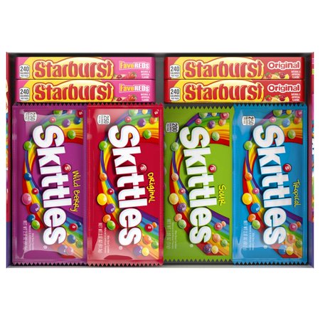SKITTLES & STARBURST Candy Full Size Variety Mix 62.79-Ounce 30-Count Box