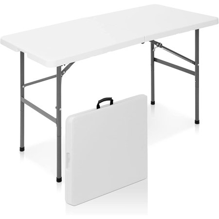 SKONYON 4 Foot Folding Table White