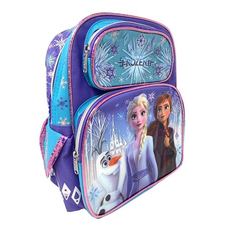 Small Backpack - Disney - Frozen 2 Elsa Olaf & Anna 12" New 008631