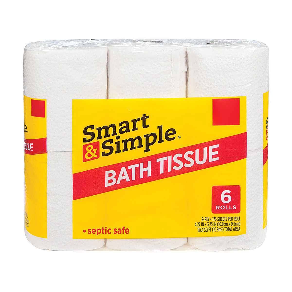 Smart & Simple, 176 sheet 2-ply Bath Tissue, 6 rolls per pack on Sale At Dollar General