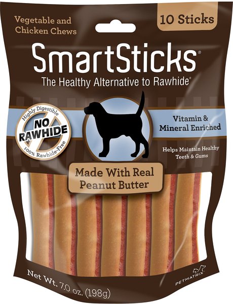 SmartBones SmartSticks Peanut Butter Chews Dog Treats
