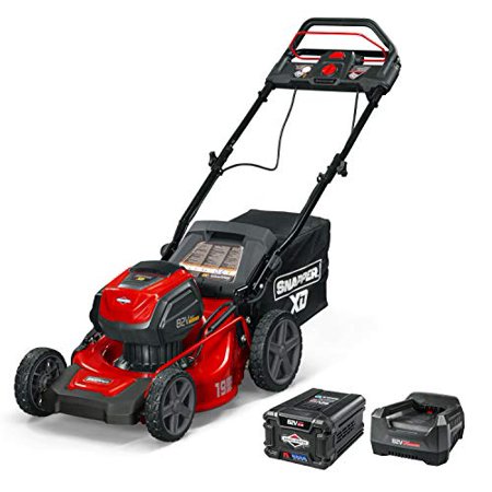 Snapper XD 82V MAX Step Sense Cordless Electric 19-Inch Lawn Mower Kit with (2) 2.0 Batteries and (1) Rapid Charger