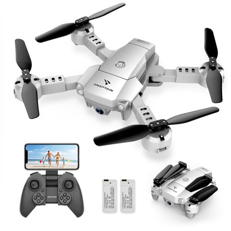 Snaptain A10 1080P Mini Foldable Drone with HD Camera FPV Wifi RC Quadcopter, Voice Control, Gesture Control, Trajectory Flight, Circle Fly, High-Speed Rotation, 3D Flips, Headless Mode