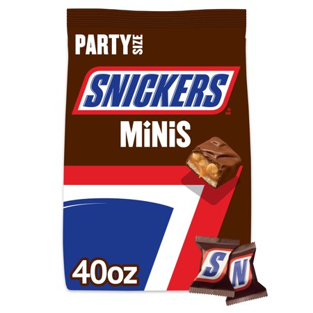 Snickers Mini Size Milk Chocolate Candy Bars, 40 oz Bag