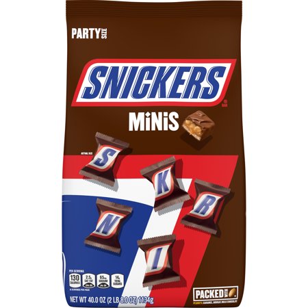 Snickers Minis Size Halloween Chocolate Candy Bars, 40 oz. Bag