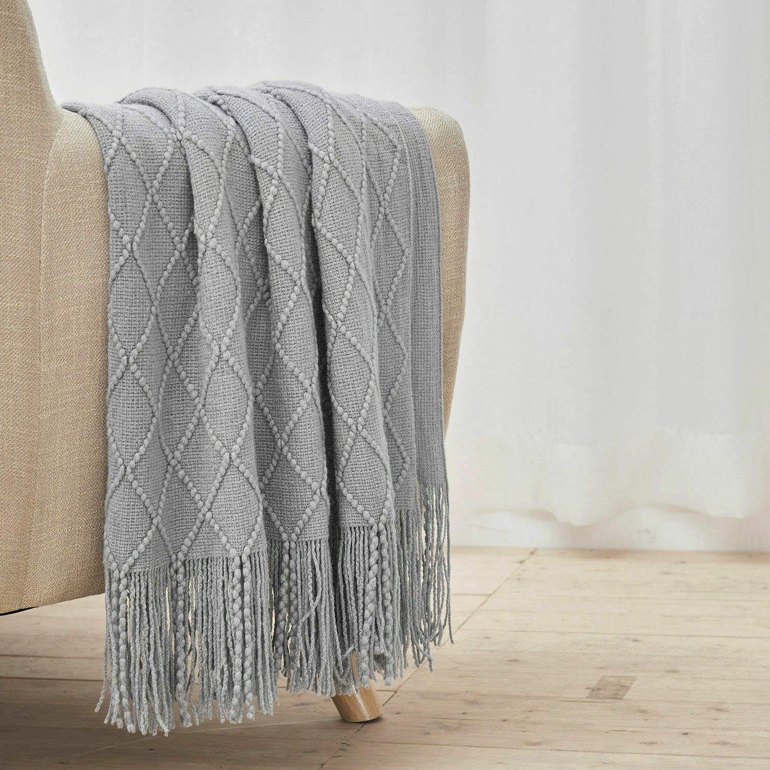 Soft Knitted Throw Blanket for Living Room Bedroom Couch Lightweight 50”x60”