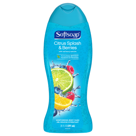 Softsoap Moisturizing Body Wash, Citrus Splash and Berries, 20 Oz