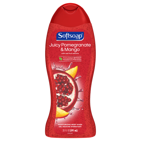 Softsoap Moisturizing Body Wash, Juicy Pomegranate and Mango, 20 Oz