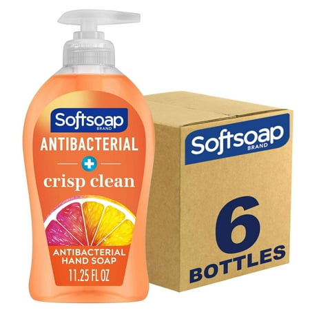 Softsoap Antibacterial Liquid Hand Soap Pump, Crisp Clean – 11.25 Fluid Ounce – WALMART