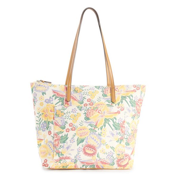 Sonoma Goods For Life® Floral Canvas Pocket Tote