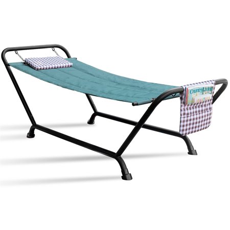 Sorbus Hammock Bed with Stand, Features Deluxe Pillow and Storage Pockets, Heavy Duty, Supports 500 Pounds