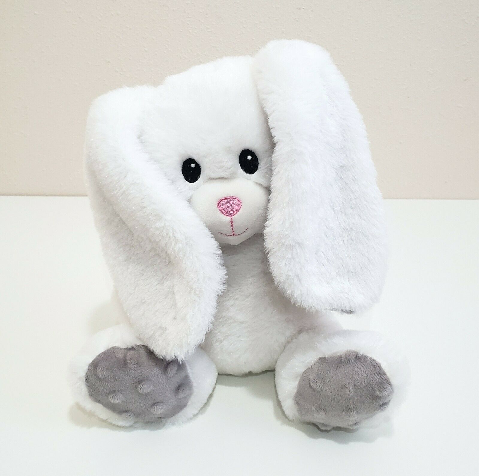 Spark Create Imagine Easter Bunny Rabbit Rattle Crinkle Feet Baby Plush Toy 10"