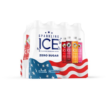 Sparkling Ice® Variety Pack, 17 Fl Oz, 12 Count (Black Raspberry, Cherry Limeade, Orange Mango, Kiwi Strawberry)